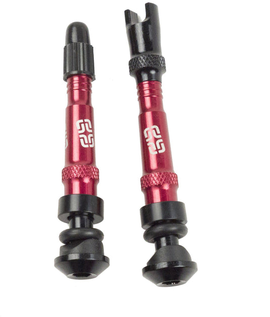 SET 2 ALUM TUBELESS VALVES RED TR1UNA-114 image 1