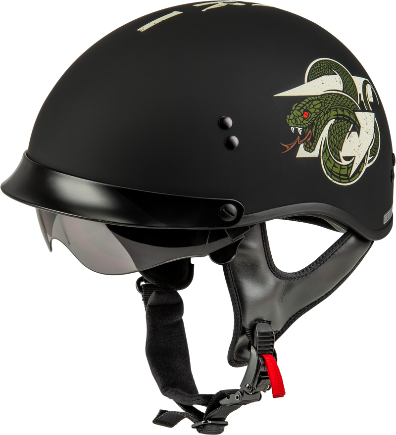 Load image into Gallery viewer, HH-65 DRK1 HELMET W/ PEAK MATTE BLACK/BONE LG H965121046 image 2
