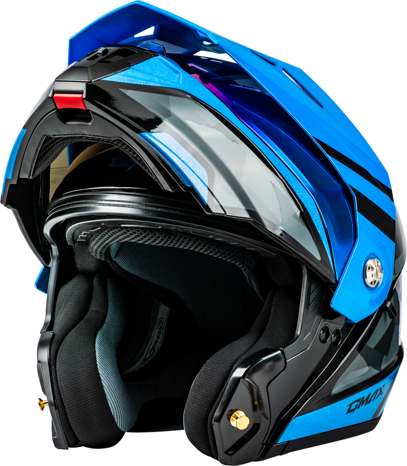 Load image into Gallery viewer, MD-74 STRIKER MODULAR HELMET W/BLU SHLD BLK/GRY/BLU MTLC XS M17411243 image 5
