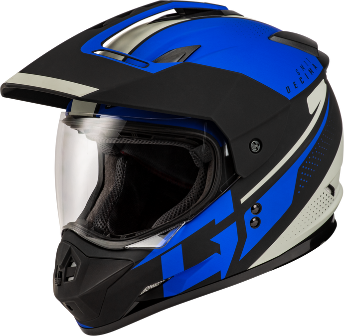 GM-11 DECIMA HELMET MATTE BLACK/BLUE XS A1116113 image 1