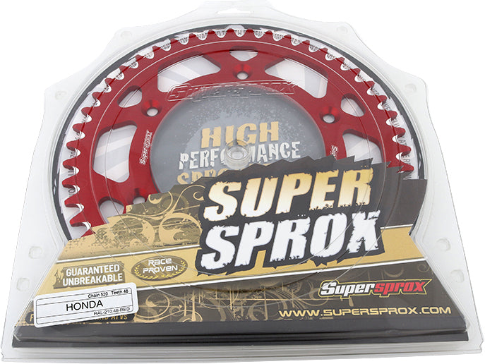 Load image into Gallery viewer, REAR SPROCKET ALUMINUM 48T-520 RED HON RAL-210-48-RED image 4
