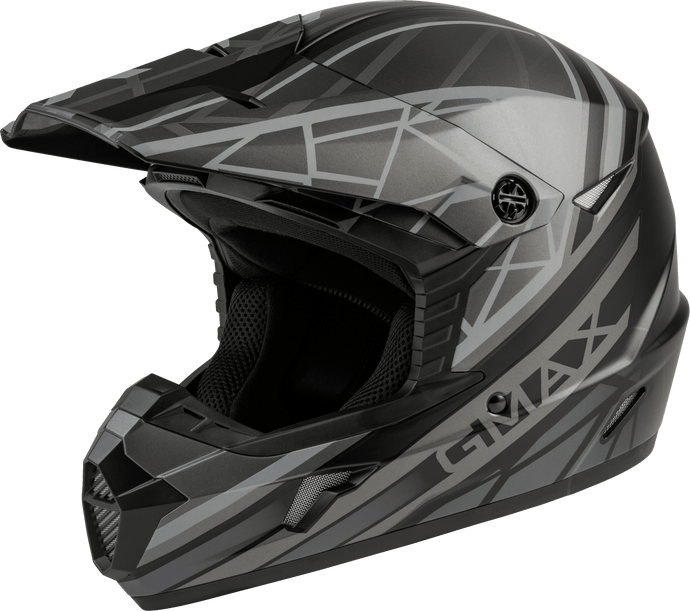 YOUTH MX-46Y OFF-ROAD MEGA HELMET MATTE BLACK/GREY YS D3462500 image 1