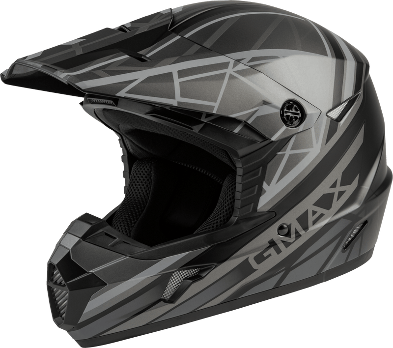 Load image into Gallery viewer, YOUTH MX-46Y OFF-ROAD MEGA HELMET MATTE BLACK/GREY YM D3462501 image 1
