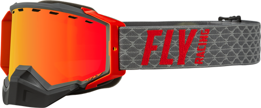 ZONE SNOW GOGGLE GREY/RED W/ RED MIRROR/AMBER LENS 37-50268 image 1