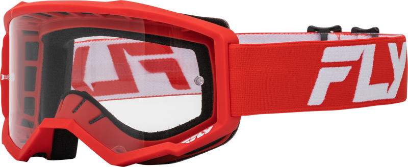 Load image into Gallery viewer, YOUTH FOCUS GOGGLE RED/WHITE W/ CLEAR LENS 37-51156Y image 1
