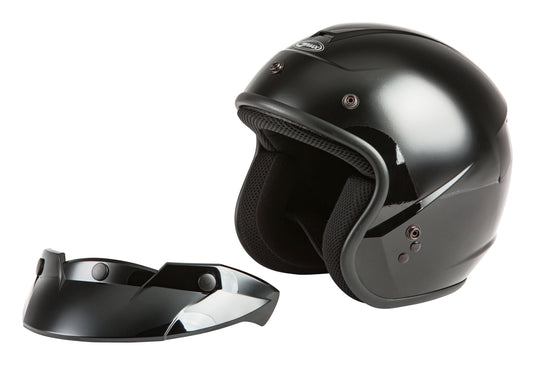 YOUTH OF-2Y OPEN-FACE HELMET BLACK YM G1020021 image 5