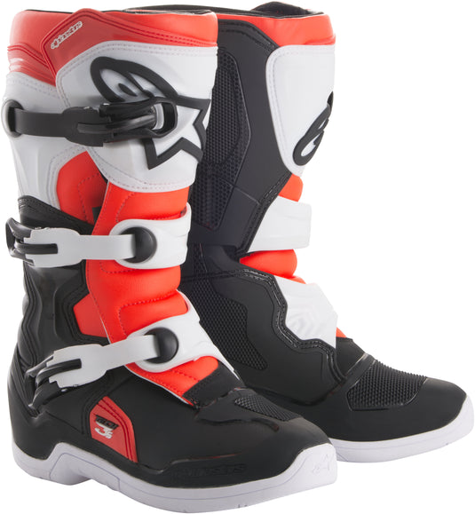 TECH 3S BOOTS BLACK/WHITE/RED SZ 06 2014018-1231-6 image 1