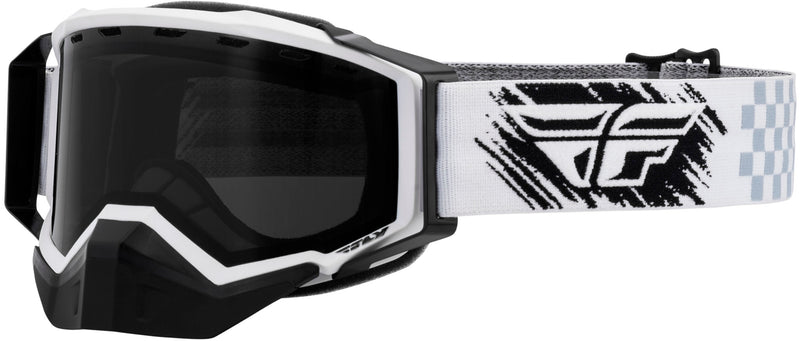 Load image into Gallery viewer, ZONE SNOW GOGGLE WHITE/BLACK W/ DARK SMOKE LENS FLB-052 image 1
