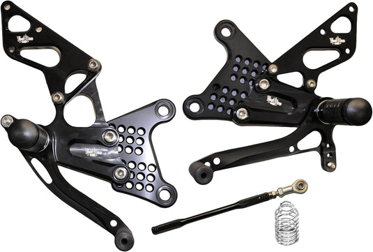 BILLET REAR SET BLACK VRD1317 image 1