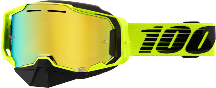 ARMEGA SNOWMOBILE GOGGLE NUCLEAR CITRUS MIRROR GOLD LEN 50008-00003 image 1