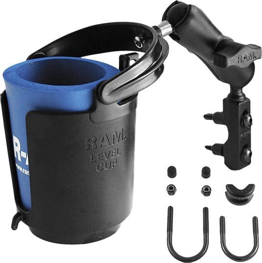 BRAKE/CLUTCH RESERVOIR MOUNT W/SELF-LEVELING CUP HOLDER RAM-B-132-309 image 1