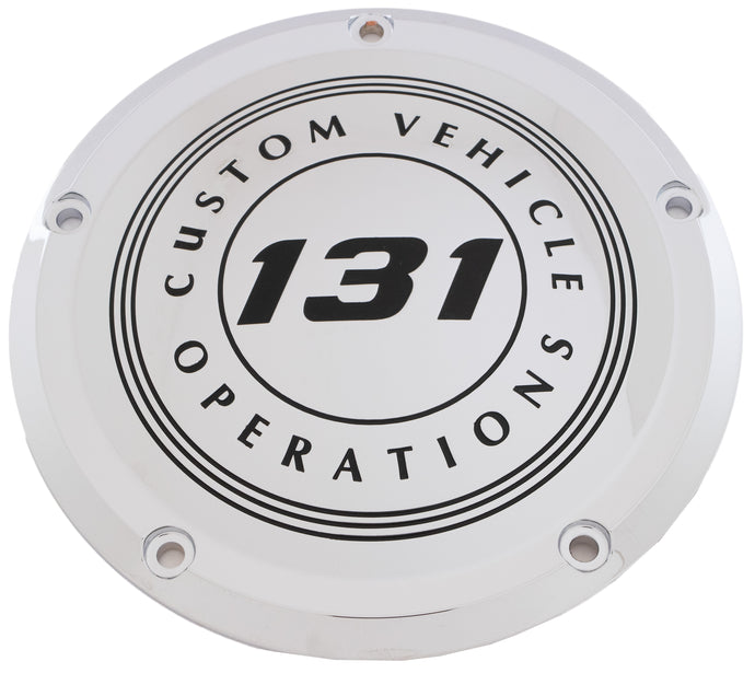 7   M8 FLT/FLH DERBY COVER 131 CVO CHROME 131-10-46 image 1