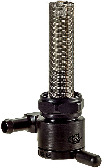 22MM PETCOCK FORWARD BLACK 5/16 HOSE 76-312F-BLK image 1