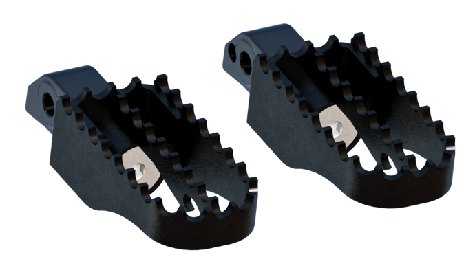 MX STYLE STYLE FOOT PEGS PASSENGER BLACK B13-1201B image 1