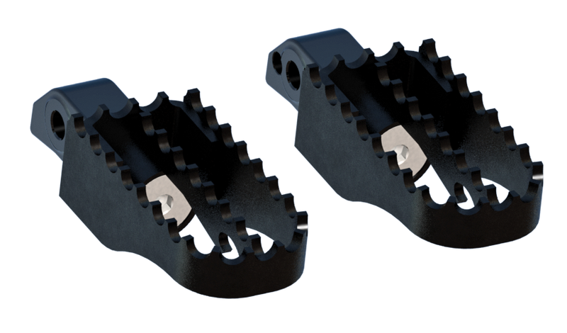 Load image into Gallery viewer, MX STYLE STYLE FOOT PEGS PASSENGER BLACK B13-1201B image 1
