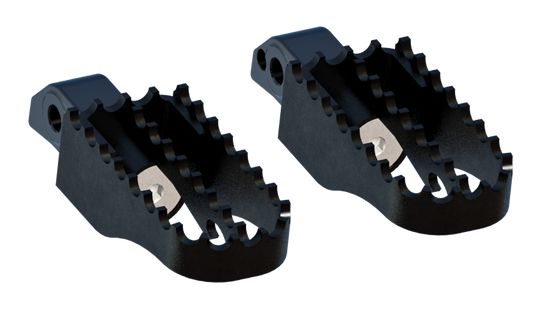 MX STYLE STYLE FOOT PEGS PASSENGER BLACK B13-1201B image 1