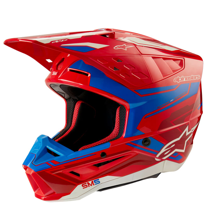 S-M5 ACTION 2 HELMET BRIGHT RED/BLUE GLOSSY 2X 8306123-3017-XXL image 1