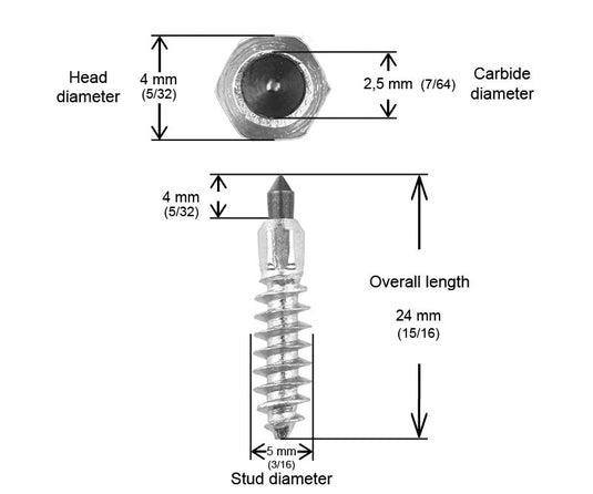 24MM STANDARD SCREW STUDS QTY 100 ST-24100R image 2