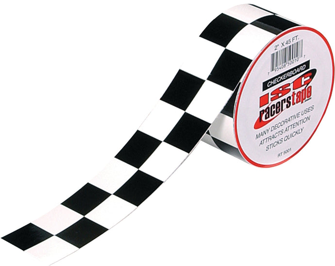 BLACK & WHITE STRAIGHT CHECKER BOARD TAPE 2