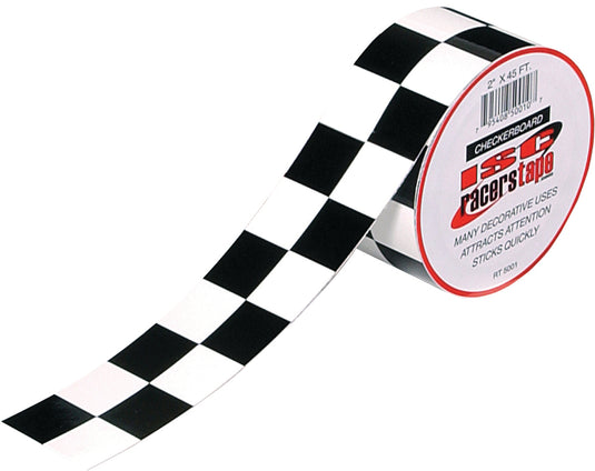 BLACK & WHITE STRAIGHT CHECKER BOARD TAPE 2