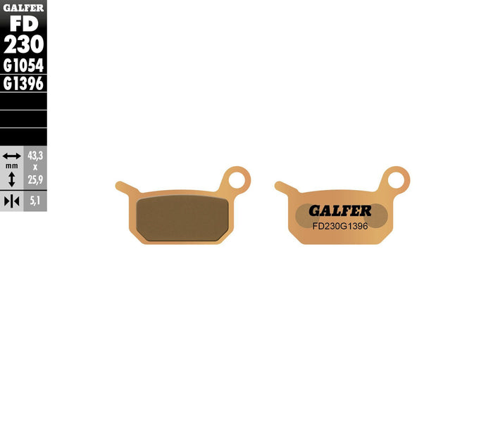BRAKE PADS SINTERED FD230G1396 FD230G1396 image 1