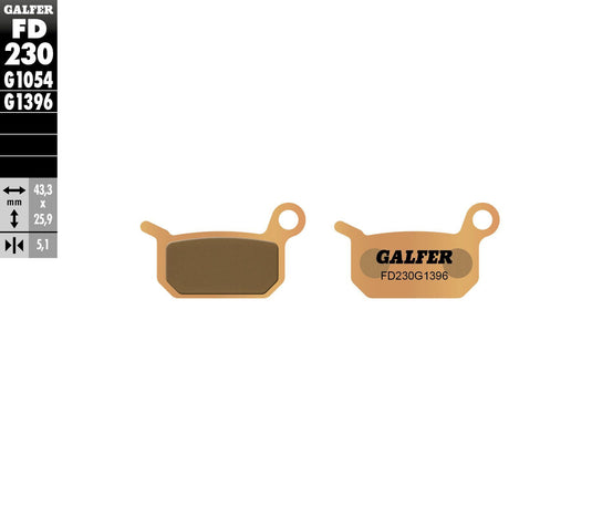BRAKE PADS SINTERED FD230G1396 FD230G1396 image 1