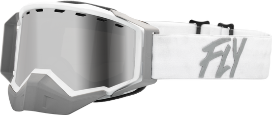 ZONE SNOW GOGGLE WHT/LIGHT GRY W/ SILVER MIRROR/SMOKE LENS 37-50274 image 1