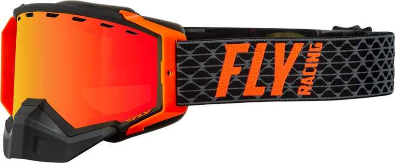 Load image into Gallery viewer, ZONE SNOW GOGGLE BLACK/ORANGE W/ RED MIRROR/AMBER LENS 37-50264 image 1
