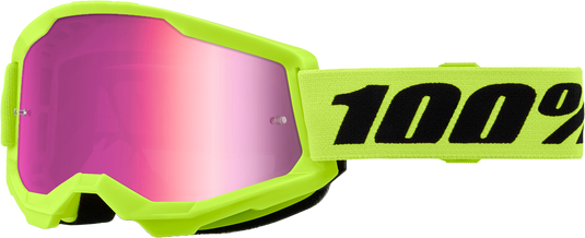 STRATA 2 JUNIOR GOGGLE NEON YELLOW MIRROR PINK LENS 50032-00010 image 1