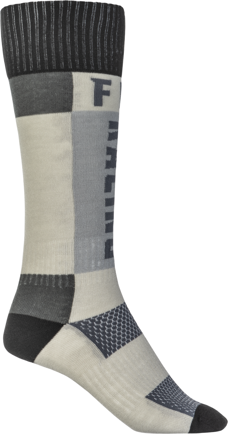 Load image into Gallery viewer, MX SOCKS THICK GREY/BLACK SM/MD 350-0552S image 1
