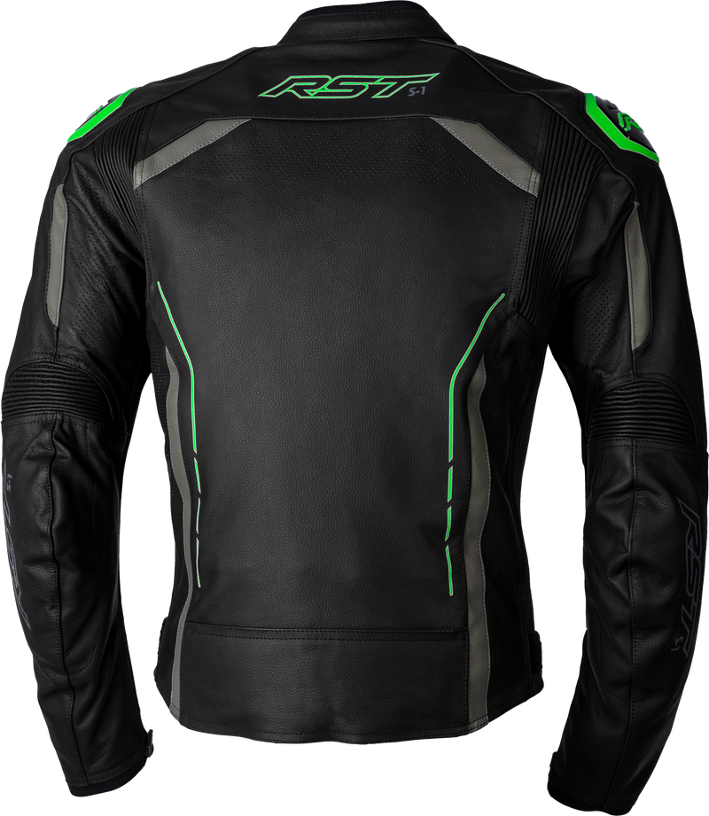 Load image into Gallery viewer, S1 CE JACKET BLACK/GREY/NEON GRN LTHR 3XL 102977NEO-50 image 2
