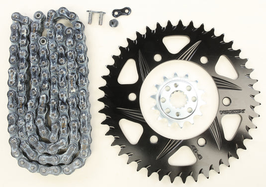 SPROCKET/CHAIN KIT STL/ALU 14/43T BLK SX3 520-106L BLK CK4257 image 1