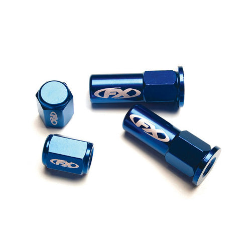 FX VALVE CAP/RIM LOCK KIT UNIVERSAL BLUE