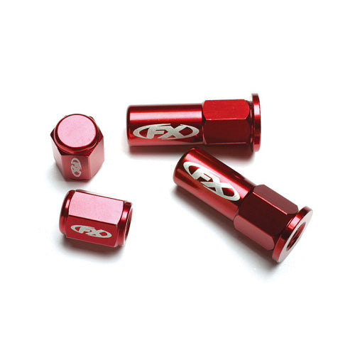 FX VALVE CAP/RIM LOCK KIT UNIVERSAL RED