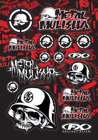 FX 2015 SPONSOR/LOGO STICKER SHEETS METAL MULISHA