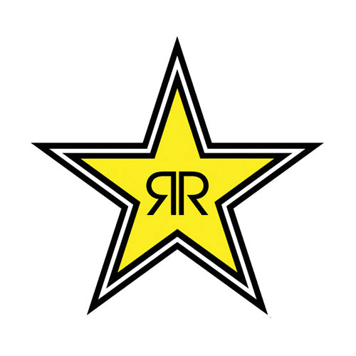 FX 2015 1' DIE-CUT STICKERS ROCKSTAR STAR LOGO (YELLOW)