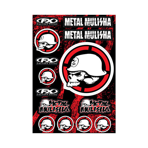 FX 2015 SPONSOR/LOGO STICKER SHEETS METAL MULISHA