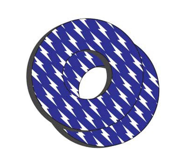 FACTORY EFFEX MOTO GRIP DONUTS- YAMAHA (WHITE/BLUE)