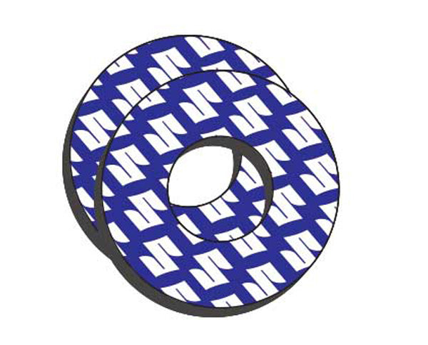 FACTORY EFFEX SUZUKI GRIP DONUTS - SUZUKI (BLUE/WHITE)