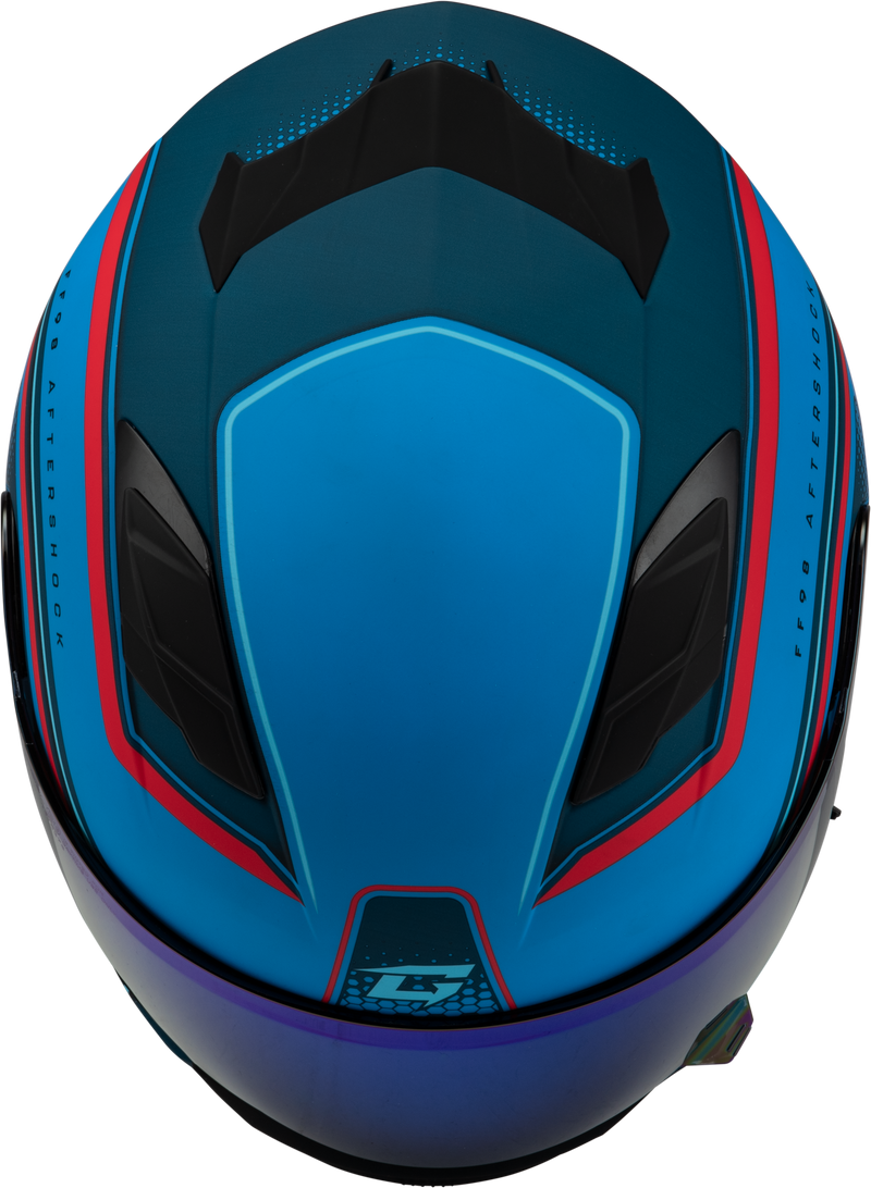 Load image into Gallery viewer, FF-98 AFTERSHOCK HELMET MATTE BLUE/RED LG F19841006-ECE image 3
