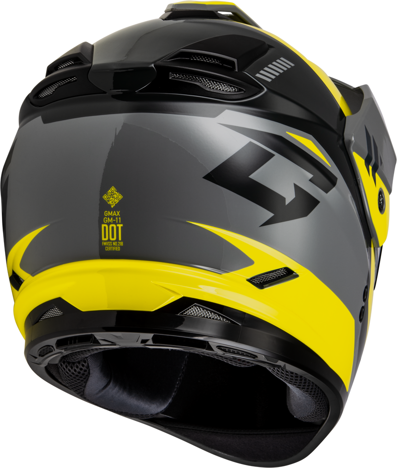 Load image into Gallery viewer, GM-11S RONIN SNOW HELMET W/ ELEC SHLD YELLOW/SLVR/GREY 2X A41151198 image 4
