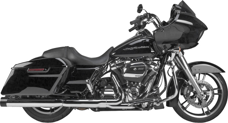 Load image into Gallery viewer, COMP S SLIP-ON TOURING M8 CHROME W/BLACK END CAP 005-4560499D image 2
