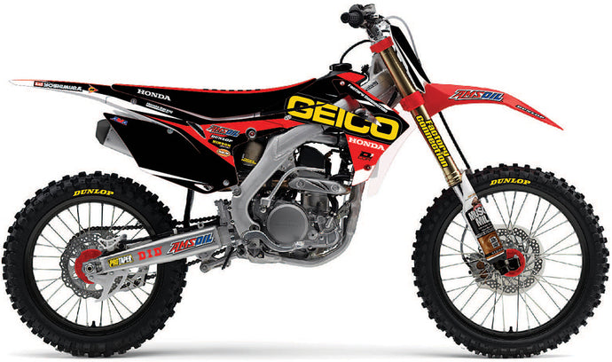 2015 GEICO HONDA GRAPHICS KIT (BLACK) 20-10-827 image 1