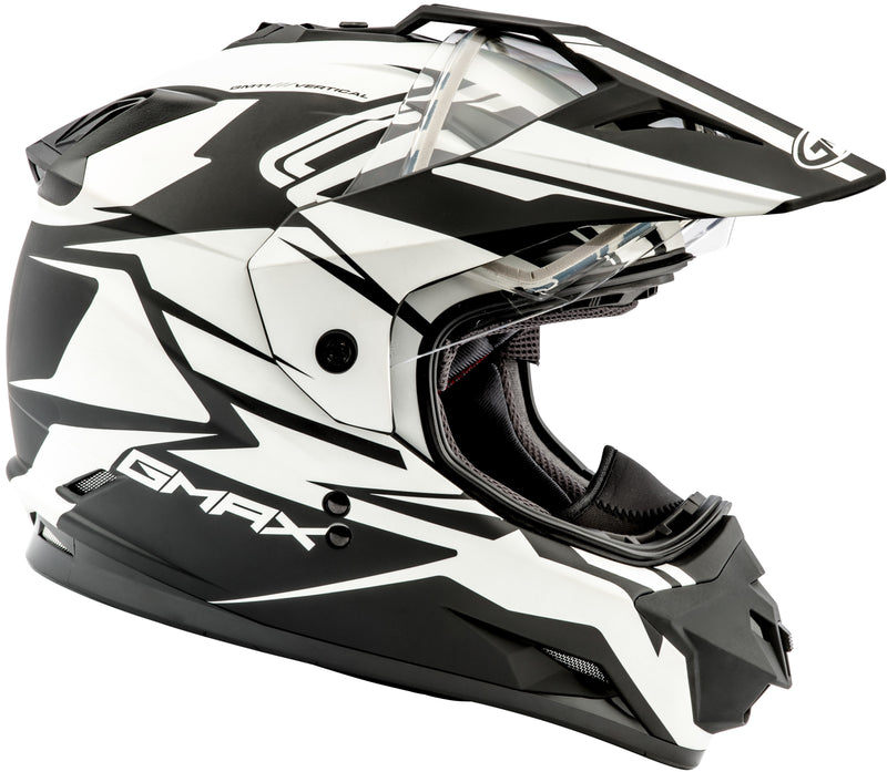 Load image into Gallery viewer, GM-11S DUAL-SPORT VERTICAL SNOW HELMET MATTE BLK/WHITE LG G2111436 F.TC-15 image 3
