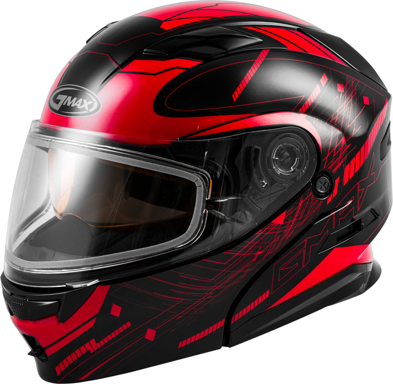 Load image into Gallery viewer, MD-01S MODULAR WIRED SNOW HELMET BLACK/RED XL G2011207D TC-1-ECE image 1
