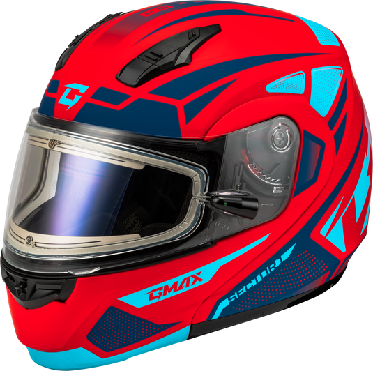 MD-04S SECTOR SNOW HELMET W/ ELEC SHIELD MATTE RED/BLUE LG M4043996 image 1