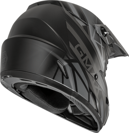 YOUTH MX-46Y OFF-ROAD MEGA HELMET MATTE BLACK/GREY YS D3462500 image 2