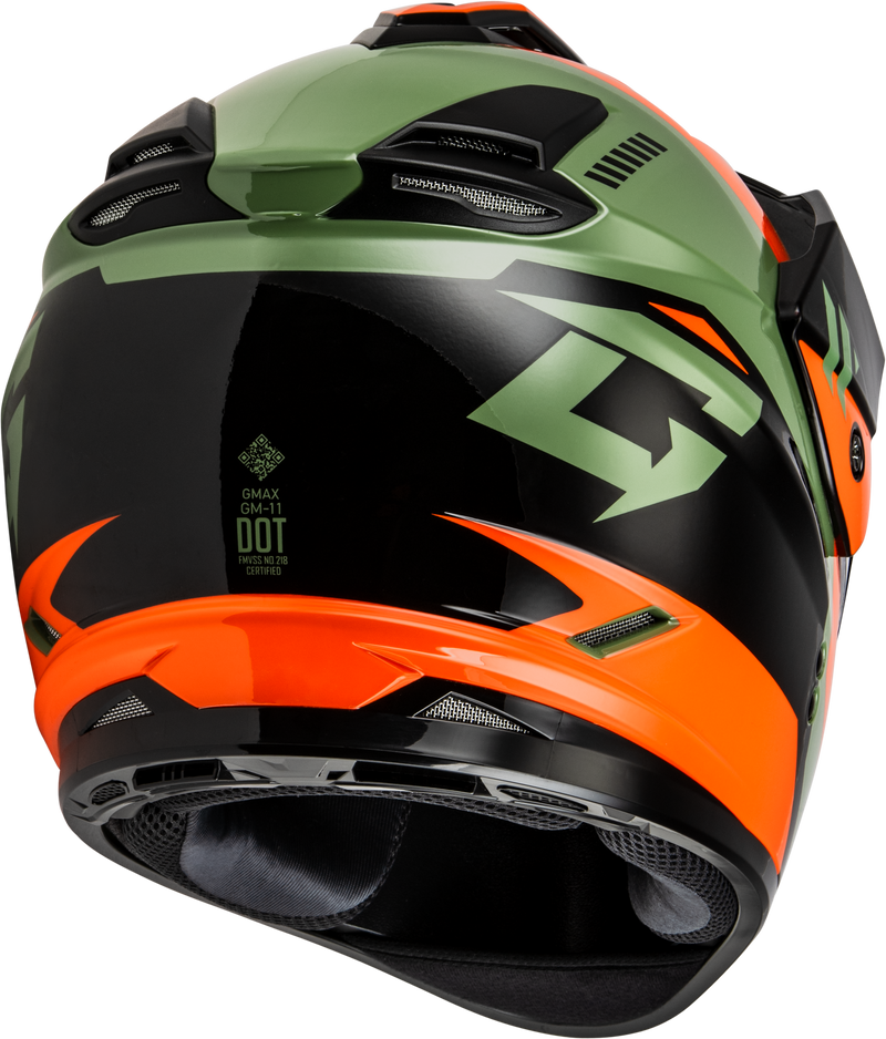 Load image into Gallery viewer, GM-11 RONIN HELMET ORANGE/GREEN/BLACK 2X A11151188 image 4
