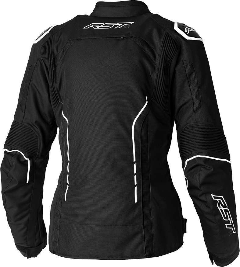 Load image into Gallery viewer, LADIES S1 CE JACKET BLACK/WHITE TEXTILE 2XL 103056WHI-18 image 2
