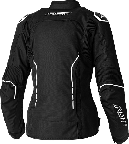 LADIES S1 CE JACKET BLACK/WHITE TEXTILE 2XL 103056WHI-18 image 2